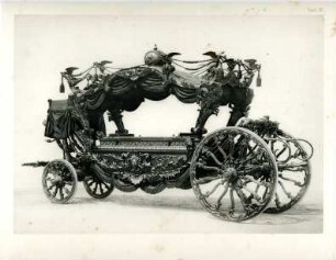 Fotodruck 'Leichenwagen aus der Kaiserlichen Wagenburg, Schloss Schönbrunn'
