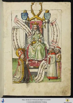 [2r] Beauftragung Pirmins zur Gründung des Klosters Reichenau durch Karl Martell.