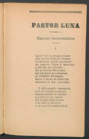 I. Épocas inolvidables