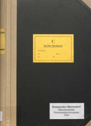 Sterberegister des Standesamtes Drensteinfurt von 1915 (Urkunden-Nr. 1-97), von 1916 (Urkunden-Nr. 1-103), von 1917 (Urkunden-Nr. 1-80), von 1918 (Urkunden-Nr. 1-120) und von 1919 (Urkunden-Nr. 1-93)