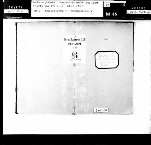 Kriegsstammrolle des Reserve-Lazaretts Stuttgart XI (Falkertschule) - Beamte und -stellvertreter, Sanitätsunteroffiziere, Militär. Krankenwärter