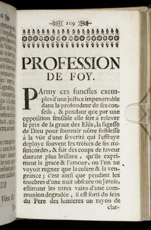 Profession De Foy.