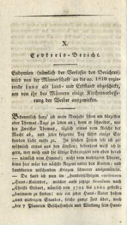 X. Erdkreis-Bericht