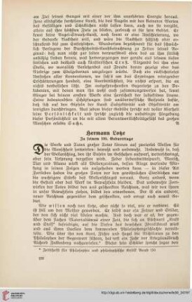 30: Hermann Lotze : zu seinem 100. Geburtstage