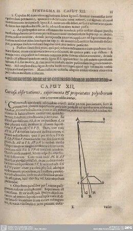 Caput XII. Curiosae observationes, experimenta et proprietates polyedrorum convexorum adducuntur.