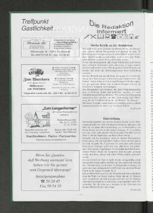 Derbe Kritik an der Redaktion