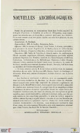 Nouvelles archéologiques