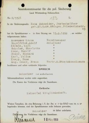 Schneider, Hans