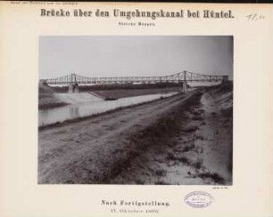 Dortmund-Ems-Kanal. Brücke über den Umgehungskanal, Hüntel: Ansicht