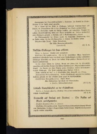 Russische Stellungen bei Haja erstürmt.