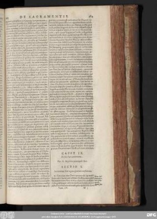 Caput IX. De fine Sacramentorum.