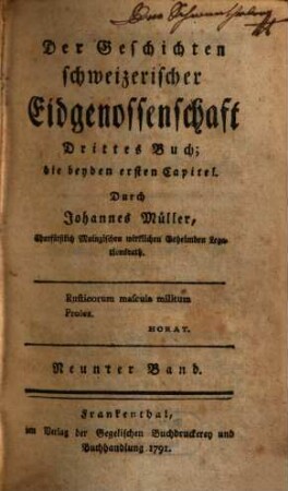 Der Geschichten schweizerischer Eidgenossenschaft ... Buch, 9. Drittes Buch, die beyden ersten Capitel