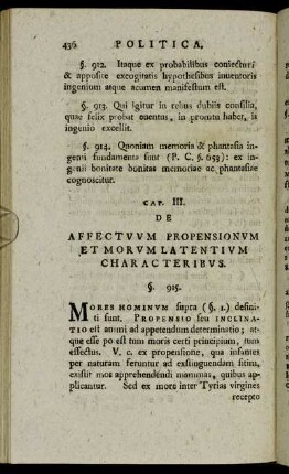 Cap. III. De Affectuum Propensionum Et Morum Latentium Characteribus