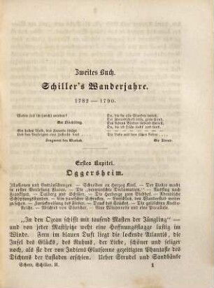 Schiller und seine Zeit : in drei Büchern, 2. Schiller's Wanderjahre 1782 - 1790