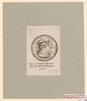 Medaille auf Georg Hartmann, Mathematiker