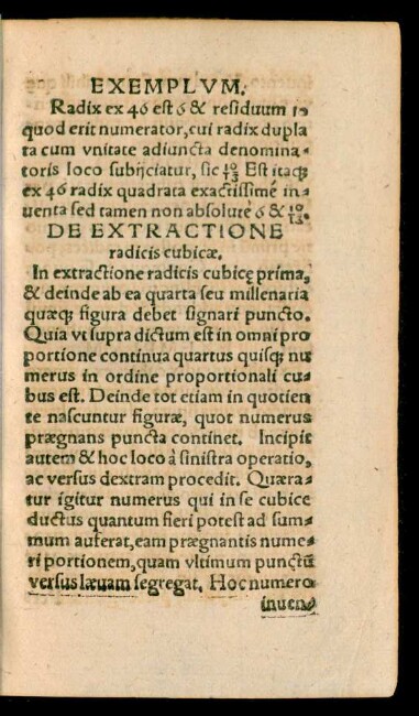 De Extractione radicis cubicae.