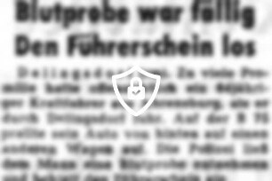 Blutprobe war fällig - Den Führerschein los