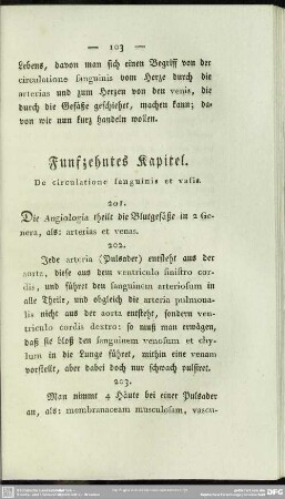 Funfzehntes Kapitel. De circulatione sanguinis et vasis