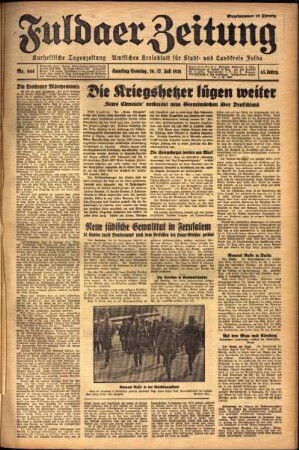 Ausgabe vom Samstag, den 16. Juli 1938.
