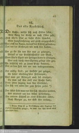 16. Das alte Raubschloß