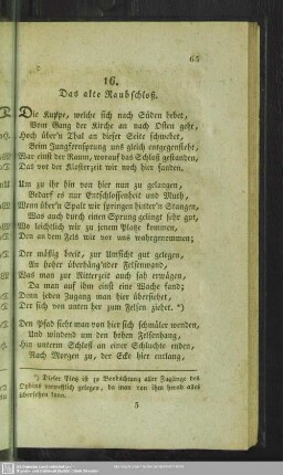 16. Das alte Raubschloß