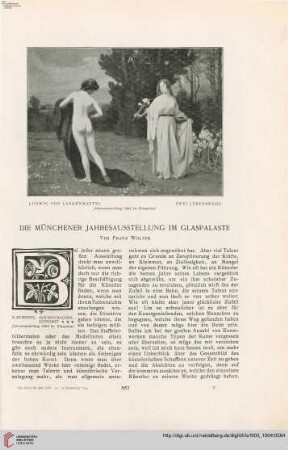 19: Die Münchener Jahresausstellung im Glaspalaste