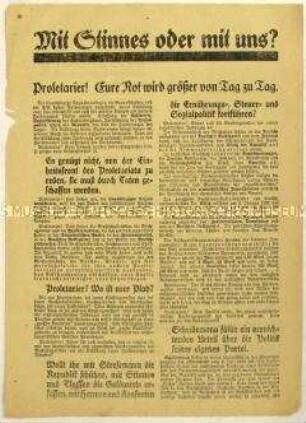 Aufruf zum Eintritt in die USPD