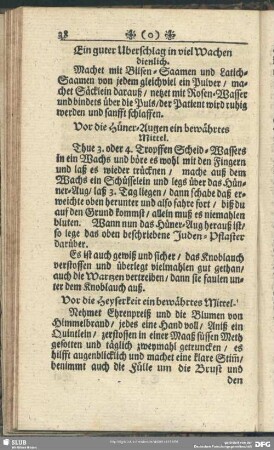 Vor die Hüner-Augen ein bewährtes Mittel