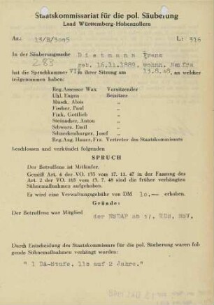Dietmann, Franz
