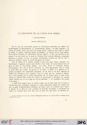 La descente de la Gangâ sur terre à Mavalipuram (Planches XXVII - XLVII)
