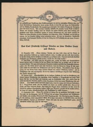 Aus Carl Friedrich Lessings Briefen an seine Brüder Louis und Robert