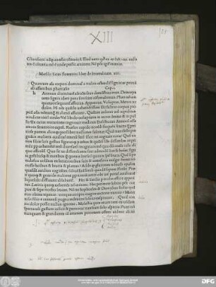 Marsilii ficini florentini liber de i[m]mortalitate. xiii.