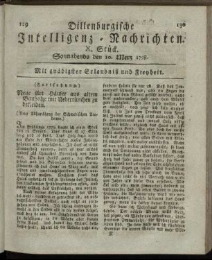 X. Stück. Sonnabends den 10. Merz 1798.