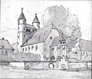 Fischer, Theodor; Gaggstatt; Ev. Kirche - Straßenansicht