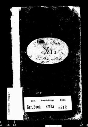 Gerichtshandelsbuch von Rötha und Podschütz, Bd. 17