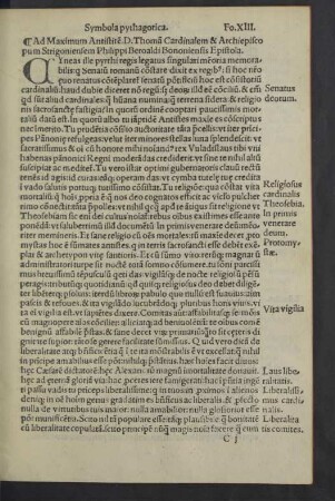 Symbola Pythagorae moraliter explicata.