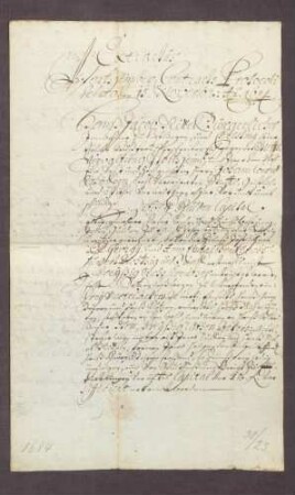 Gültbrief des Hans Jakob Seitel und seiner Frau Christina von Dietlingen gegen die Stiftsverwaltung zu Pforzheim