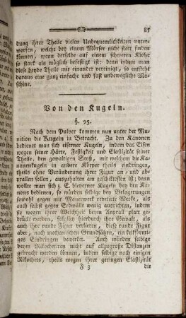 Von den Kugeln.