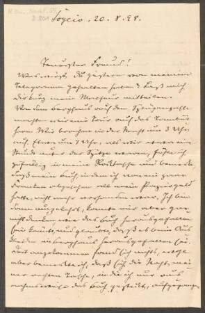 Brief an Heinrich von Herzogenberg : 20.08.1898