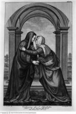 L'Etruria pittrice ovvero Storia della pittura toscana dedotta dai suoi monumenti che si esibiscono in stampa dal secolo X fino al presente / Marco Lastri. Traduttore in francese, Giuseppe Villette Firenze : Pagni & Bardi, 1791 - 1795. - 1 - 2 ; 2°Die Heimsuchung (tav.XXXIX) - L'Etruria pittrice ... Band 1.