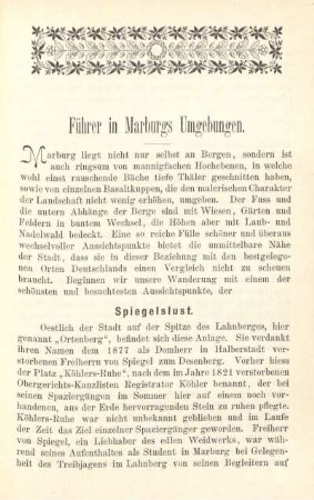 Fuehrer in Marburgs Umgebungen.