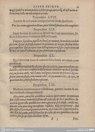 Propositio LX. Quidditatem lucis & coloris solo sensu minime comprehendi.