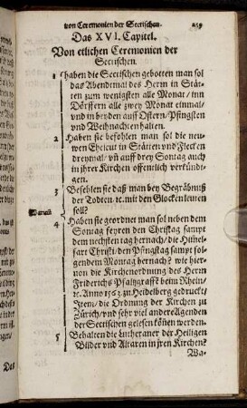 Das XVI. Capitel. Von etlichen Ceremonien der Seetischen.