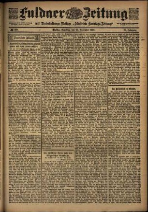 Zweite Ausgabe vom Samstag, den 23. November 1901.