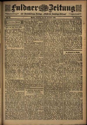 Zweite Ausgabe vom Samstag, den 23. November 1901.