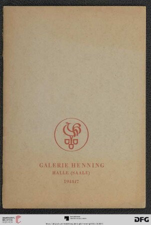 Ausstellung zeitgenössischer Kunst: Malerei, Graphik, Plastik: Karl Hofer, Berlin : Aquarell- und Ölstudien, Zeichnungen, Lithographien : August 1948