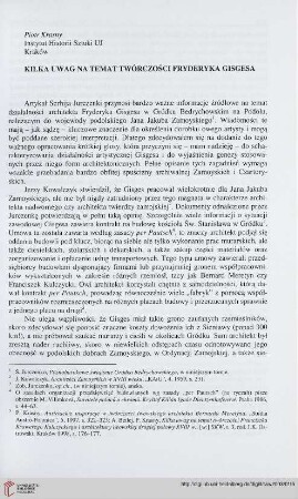 5: Kilka uwag na temat twórczości Fryderyka Gisgesa