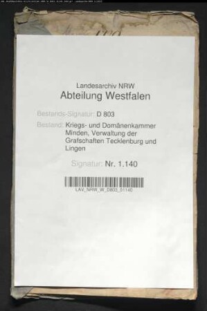Das Landschaftskapital der Erben Alemanns zu Osnabrück