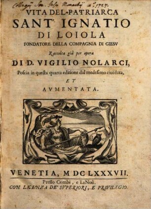 Vita del Patriarca Sant'Ignatio di Loiola