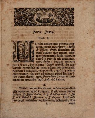Dissertatio Inauguralis Juridica, De Testamento Militari
